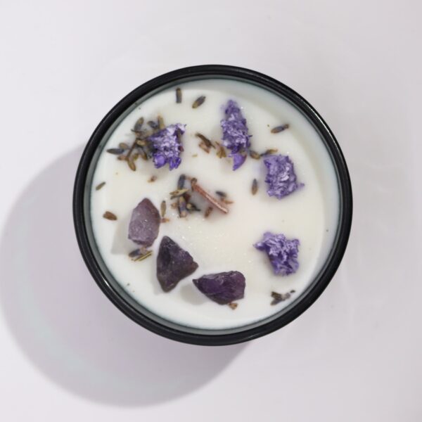 Hop Hare Crystal Magic Flower Candle - The Moon - Image 3