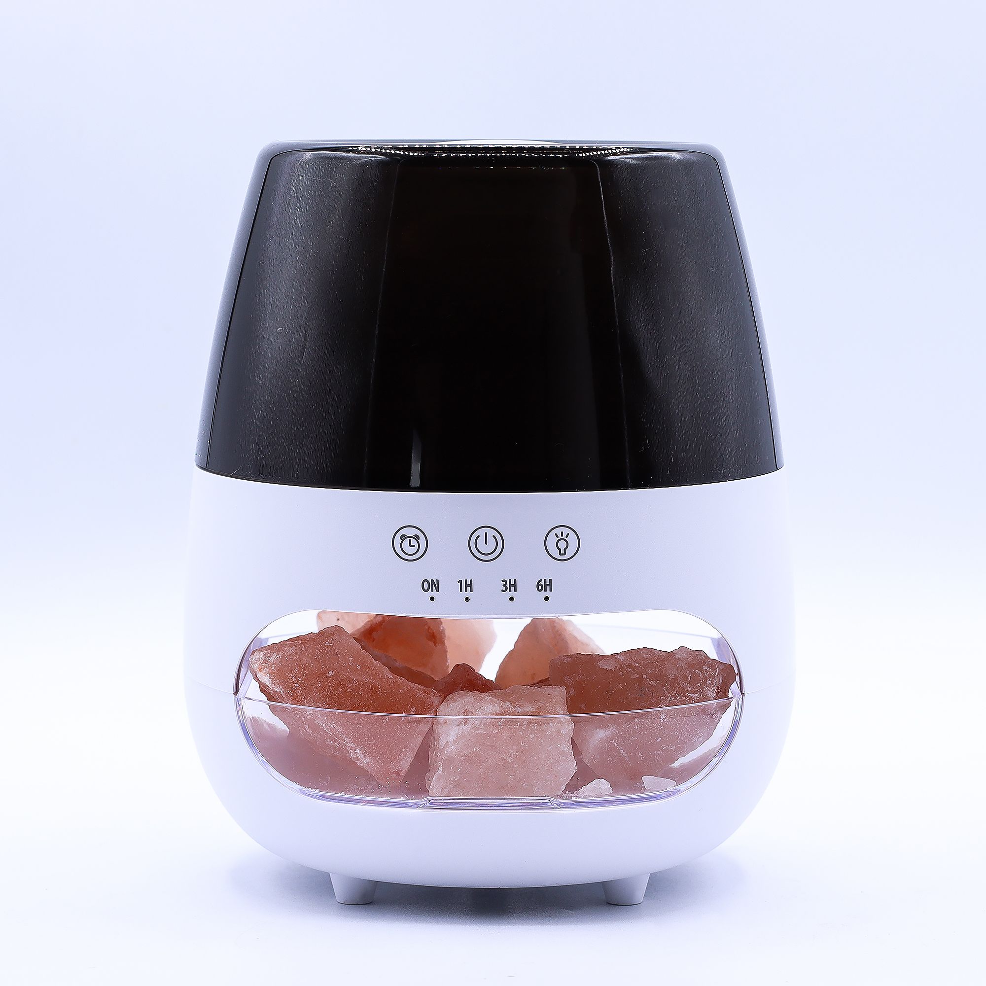 Salt Stone Flame Effect Aroma Diffuser - White USB - Colour Change and Timer - Image 4