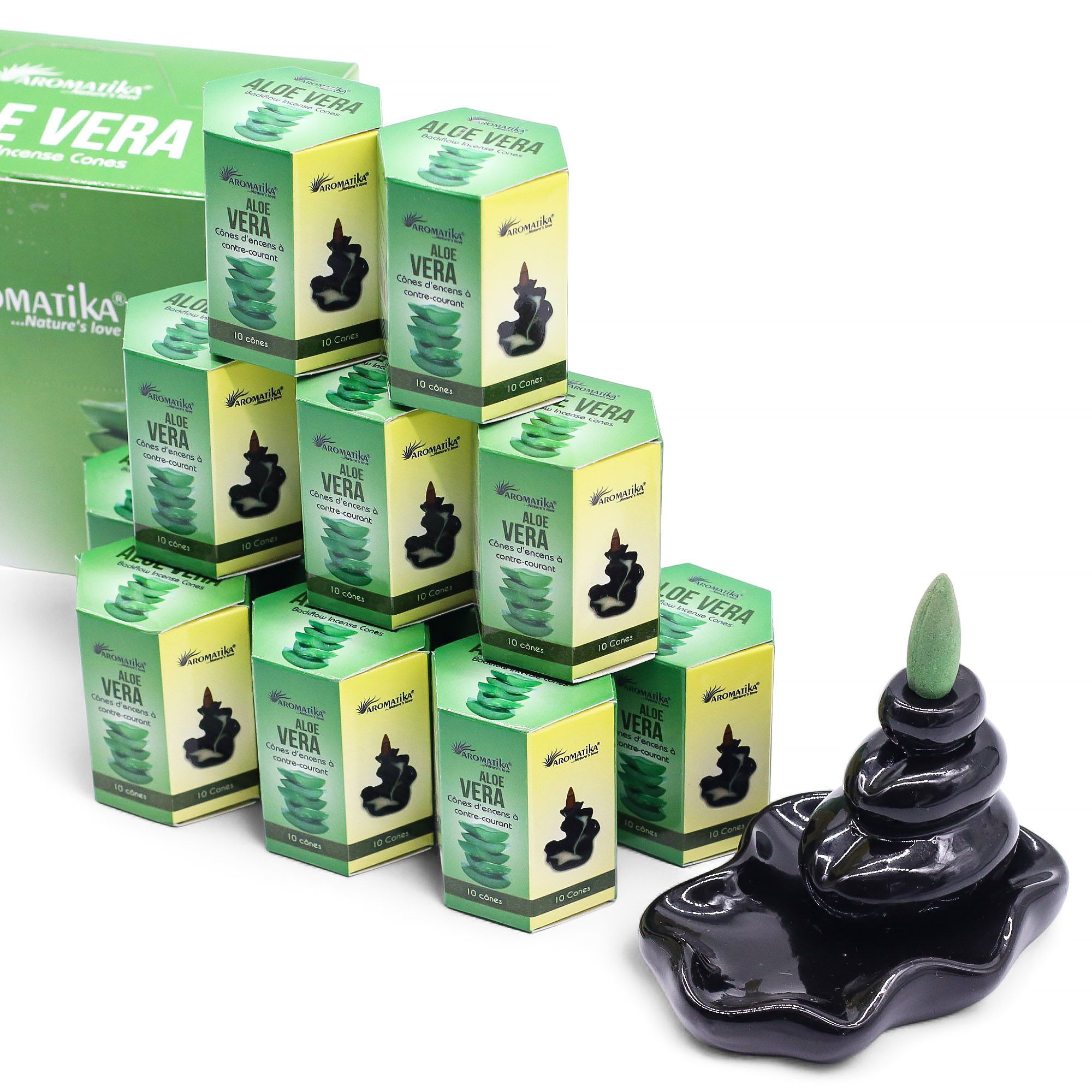 Pack of 10 Masala Backflow Incense - Aloe Vera - Image 2